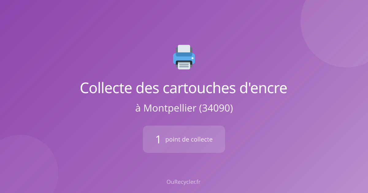 Où recycler des cartouches d'encre à Montpellier (34090) ? 1 points de ...